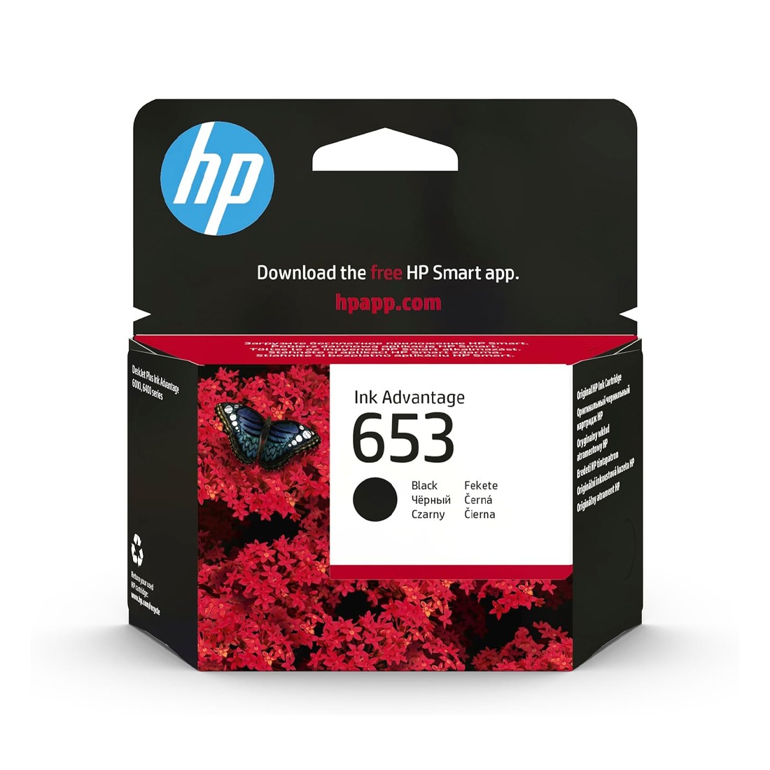 HP 653 Black Original Ink Advantage Cartridge